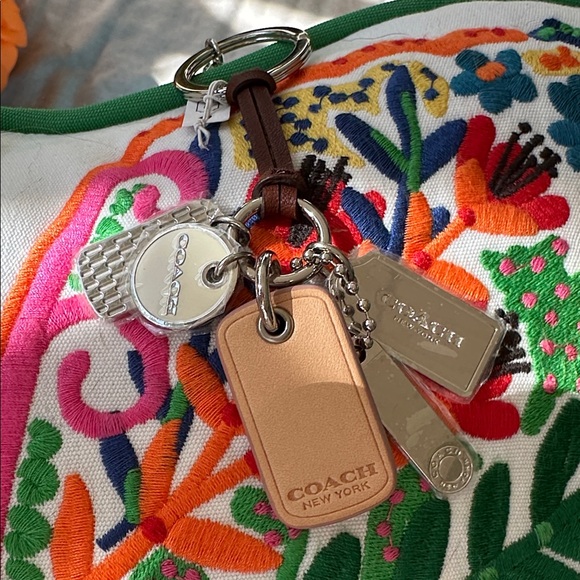Coach Silver and Brown Charm Keychain - Picture 2 of 9